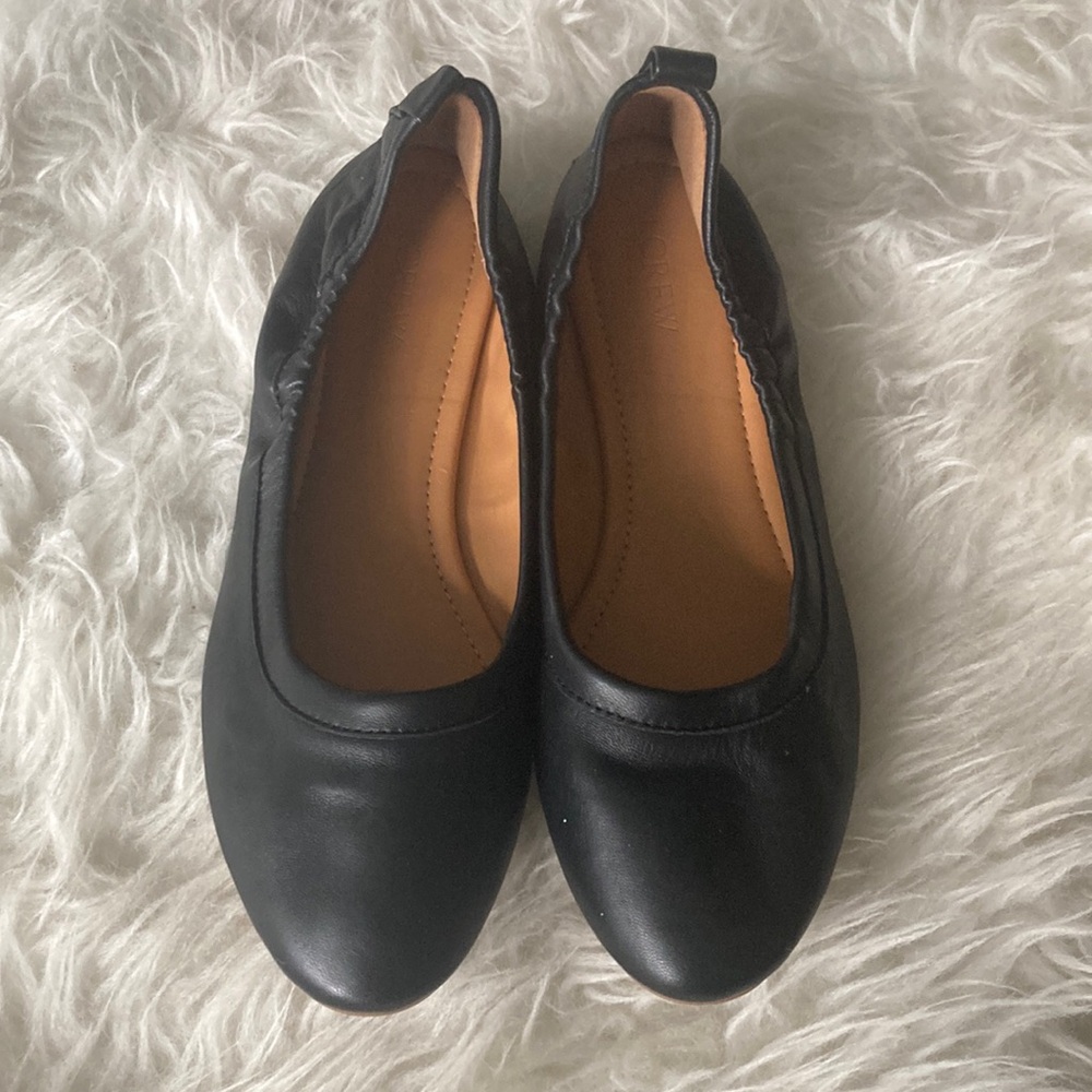 JCrew Anya Scrunchie Ballet flats in black size 9